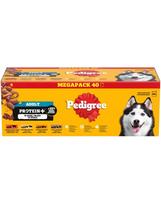 PEDIGREE Adult Protein+ su želė, 40 x 85 g drėgna maistas suaugusiems šunims