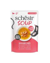 SCHESIR Soup Lašiša su morkomis, 10 x 40 g, papildomoji sriuba katėms