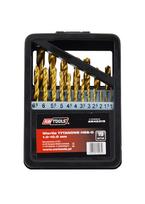 Metalo grąžtų rinkinys AWTools AW42319, metalas, hss-g tin, cilindrinis, 1-10 mm x 22 cm