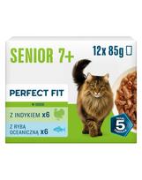 PERFECT FIT Senior 7+ Mix Skonių 12 x 85g drėgnas maistas vyresniems katėms