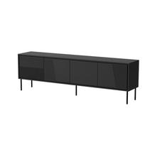 Televizoriaus spintelė Abi, juoda sp., 200 cm x 38 cm x 62 cm