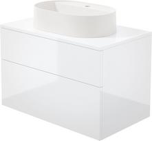 Vonios spintelė su praustuvu Deante Prizma SD6B8SAU6B, balta sp., 47 cm x 80 cm x 52 cm