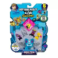 MRBEAST LAB Figūrėlės, 6 vnt., 2,5 cm