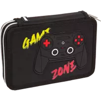 Penalas deVENTE Gamer, dviejų skyrių, 21x14x5,2 cm, juodos spalvos