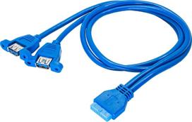 Akyga AK-CA-62 2x USB 3.0 A (f) / USB 3.0 19-pin header (f) | AK-CA-62 | 5901720134677