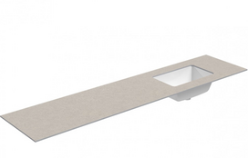 Praustuvas su stalviršiu Kame Universal, WP/20-3/H15-P3-R, 200 cm, Smėlio akmuo HPL