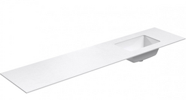 Praustuvas su stalviršiu Kame Universal, WP/20-3/H16-P3-R, 200 cm, Matinė balta HPL