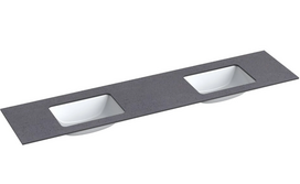 Dvigubas praustuvas Kame Universal, WP/20-3/H11-P3-D,  200 cm, Juodasis mėnulis HPL