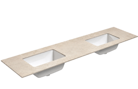 Dvigubas praustuvas Kame Universal, WP/20-3/H18-P3-D,  200 cm, Žemės akmens HPL