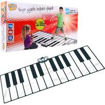 Didelis muzikinis grindų kilimėlis su pianino klavišais