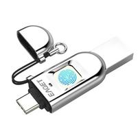 EAGET Fingerprint Encrypted USB 3.0 Flash Drive gray