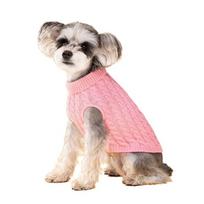 Chihuahua Costumes Wool Winter Dog Sweaters Warm Soft Dog Knitting Sweaters Comfortable Candy Color Cat Sweater Vest Spring XS vyno raudonos spalvos