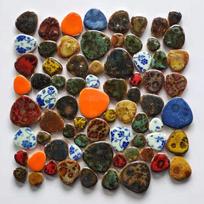 Handmade Irregular Pebble Mosaic Ceramic Tiles