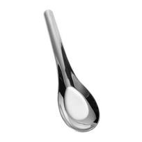 Asian Soup Spoon Stainless Steel Dinner Spoon Mirror Polished Chinese Soup Spoon for Bouillon Dessert Cereal Ramen Noodles Wonton Pho Thai Miso Size#M sidabras