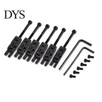 6 vnt. Dvigubos fiksavimo sistemos stygų balneliai Floyd Rose gitaros tremolo tilteliui juoda