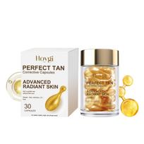 Self Tanning Capsule Fake Tan Sunless Tanner for Pale Skin Streak Free Gentle Moisturizing Waterproof Body Bronzer Tanning Serum white