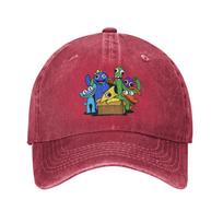 Fashion Rainbow Friends Chapter Two with Cyan and Yellow baseball cap  Commuting Versatile Unisexs Summer Cap One Size pink