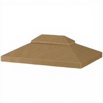 Replacement canopy for pavilion gazebo canopy 4 x 3 m, double roof with drainage holes, polyester 370 g/m², beige 400 x 300 x 0.01 cm smėlis