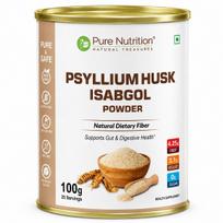 Pure Nutrition Psyllium Husk Isabgol Powder, 100g | Natural Dietary Fiber Supplement | Supports Digestive & Gut Health | Helps Ease Irregularity