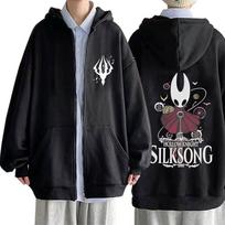 Game Hollow Knight Double Sided Print Zipper Hoodie Unisex Women Fashion Casual Zip Up Jacket Coat Male Vintage Oversized Hoodies S juoda