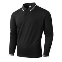 Spring Autumn Polo-neck Patchwork T-shirt Male Long Sleeve Casual Fashion All-match Pullover Tee Top Men S juoda
