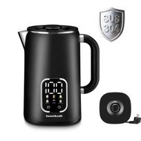 Belaidis elektrinis virdulys 1,7 l su temperatūros valdymu, juodas,Multistore