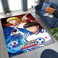 Captain Ozora Tsubasa Animacinis Futbolo Kilimas Miegamojo Svetainės Sofai Namų Durų Kilimėlis Dekoras, Didelis Vaikų Žaidimų Neslystantis Grindų Kilimėlis 40x60cm( 15x23in )