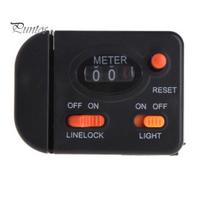 Portable Fishing Finder Line Length Counter Tool Depth Gauge Tally Tackle black