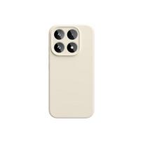 Xiaomi 17 Phone Case Liquid Silicone Soft Cover Full Protection Anti-Drop Anti-Fingerprint Simple Solid Color Vintage White