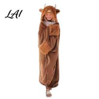 Soft Skin Friendly Wrap Halloween Wearable Blanket Hoodie Cozy Hooded Highland Cow Cape Large Throw Plush Sloth Black Cat Cloak for Women brown