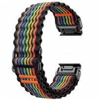 20 22 26mm Quickfit Wave Nylon Watch Strap for Garmin Fenix8 43/47/51MM Comfortable Breathable Band for Garmin Fenix8 43/47/51MM Garmin fenix8 43MM gray