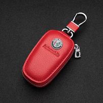 Odiniai automobilio raktų pakabukų dėklai Piniginės laikikliai Alfa Romeo 159 156 147 Giulia Giulietta Stelvio Mito Brera Spider priedams SY1 raudona