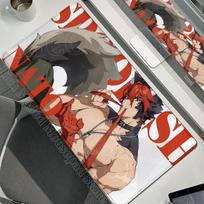 Komano Manato Mouse Pad Zenless Zone Zero Large XXL Mousepad Anime Computer Gaming Keyboard Pad Gamer Pc Accessories ZZZ DeskMat 30cmx60cm(11.8x23.6inch) red