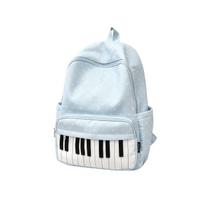 Pianino rašto kuprinė paaugliams, vidurinės mokyklos moksleiviams, miela, universali, mokyklai, kelionėms, knygoms One Size black