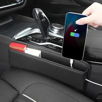Universalus dirbtinės odos automobilio sėdynės tarpo organizatorius