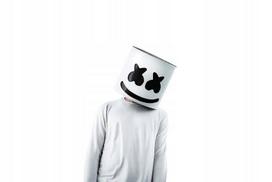 Veido kaukė Marshmello, balta