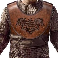 Išspaustas Vikingų Kario Krūtinės Šarvas Fenrir Vegvisir Hiifeuer Universalus, Universal
