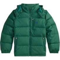 Polo Ralph Lauren pūkinė striukė su pusiau aukšta apykakle, užtrauktuku, ilgomis rankovėmis, kišenėmis, vaikiška, vaikiška striukė CWPOOTWY6020385-300 L black