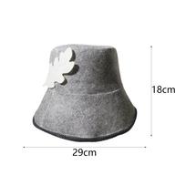 Sauna Felt Cap Bath Hat Sauna Hat Diameter 15.5cm Durable Good Water Absorption Hand Wash Recommended Portable for Men Women pilka spalva