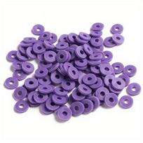 Plokšti polimerinio molio karoliukai 6x1 mm 100 vnt., spalva Nr. 50