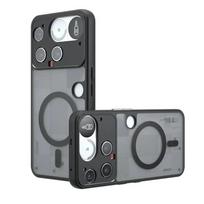 Magsafe Nothing Phone 3 dėklas Matinis Smūgiams atsparus Kietas Belaidžio įkrovimo Magnetinis dangtelis Nothing Phone 3A Pro Phone3 Nothing Phone (3) juoda
