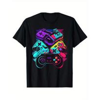 European sizes Gamer Control Video Game Joystick T-Shirt S juoda
