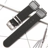 18mm Nylon Strap Suitable For Casio SGW-300 AE1000 1200 1300 W218H Series Men Sport Wrist Band Bracelet Watch Accessories 18mm black