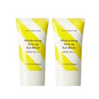 Nature Republic California Aloe Moisturizing Tone Up Sun Block SPF50+ PA++++ (57ml x 2 Packs) yellow