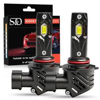 2Pcs 40000LM H7 LED Headlight Bulbs Mini Turbo H11 LED H8 9005 HB3 9006 HB4 100W Car Fog light Hi/lo beam Headlamp Auto Plug&Play Lamp 6500K White 9006 HB4 gray