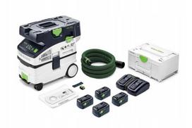 Akumuliatorinis dulkių siurblys Festool Ctlc Midi I-plus su 4x5.0ah baterijomis