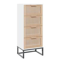 Komoda, baltos spalvos VidaXL, ruda/balta