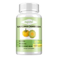 Buporai Dietary Supplements, Containing Garcinia Cambogia + Green Tea + White Kidney Bean, for Daily Body Management, Vitality and Protective Health 120*1 white