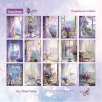 Retro Story Light Double-Sided Tape - Window Series, 30 Sheets for Collage and Journal Decoration gray