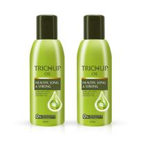 Trichup Healthy, Long & Strong Hair Oil - with The Natural Goodness of Sesame & Coconut oil and Enriched with Aloe Vera & Neem (200ml) (Pack of 2) beige